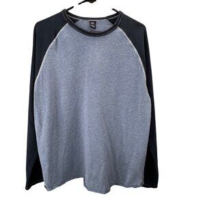 Gap Baseball Ringer T Shirt L Men Blue Tee Long Sleeve